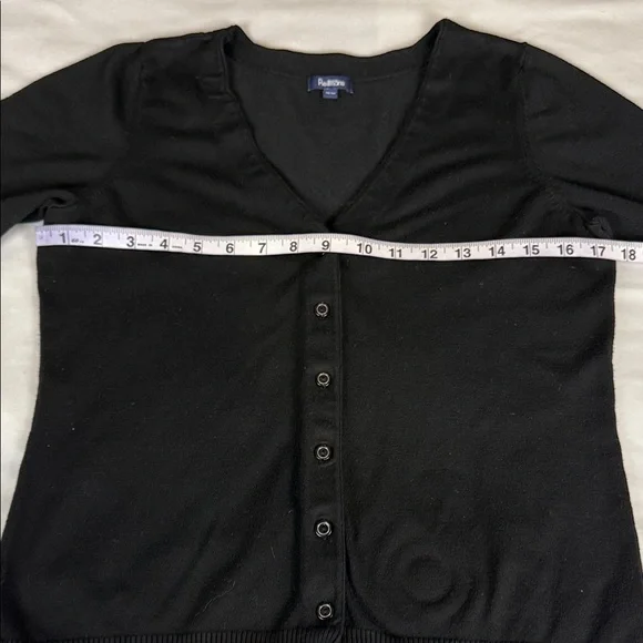 Reitmans Black 3/4 Sleeve V-Neck Cardigan - Picture 8 of 11